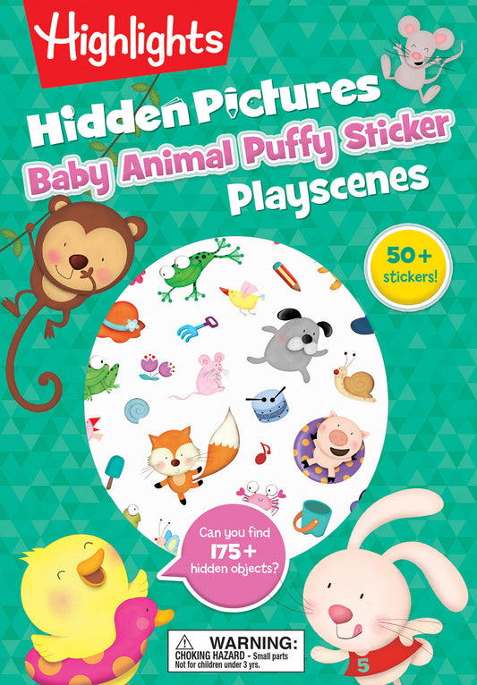 Baby Animal Hidden Pictures Puffy Sticker Playscenes image
