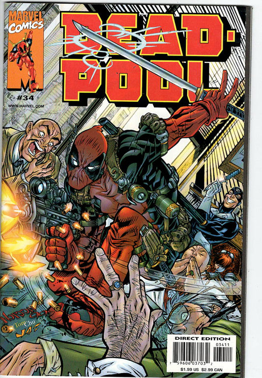 Pre-Owned - Deadpool #34  (November 1999) Scanned Image Pop Weasel Pre-Owned Comics