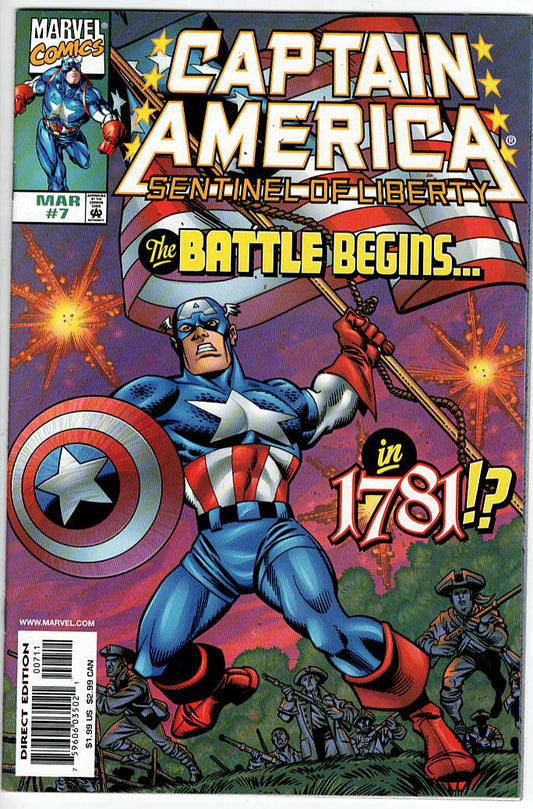 Pre-Owned - Captain America: Sentinel of Liberty #7  (March 1999) Scanned Image Pop Weasel Pre-Owned Comics