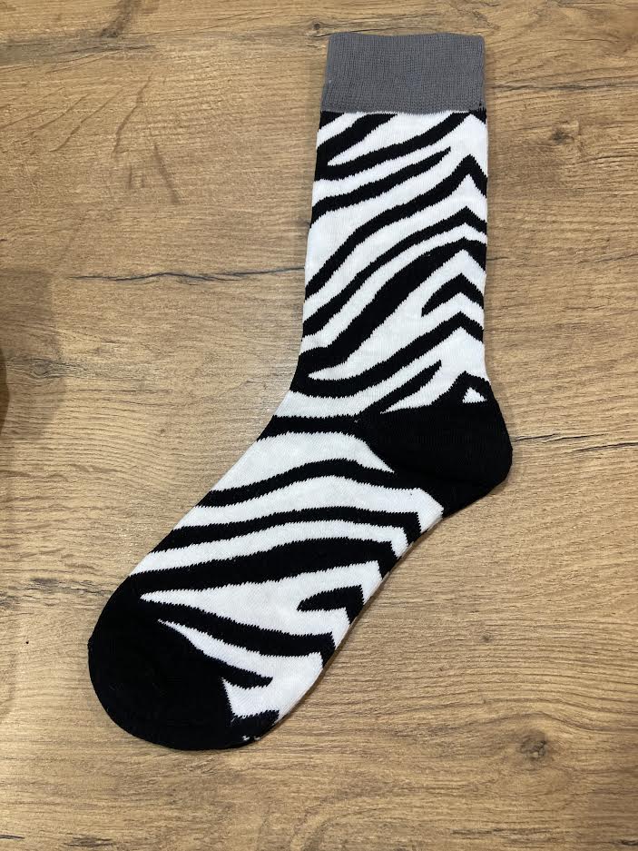 PoppySocks - Zebra Stripe - Socks - Image - Pop Weasel