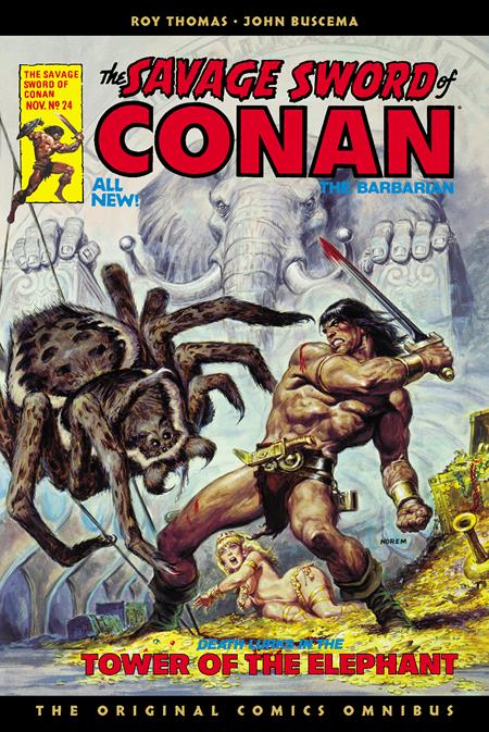 Savage Sword Of Conan The Original Comics Omnibus  | Hardcover Vol 02 Direct Market Edition Earl Norem Tower Of The Elephant - Image