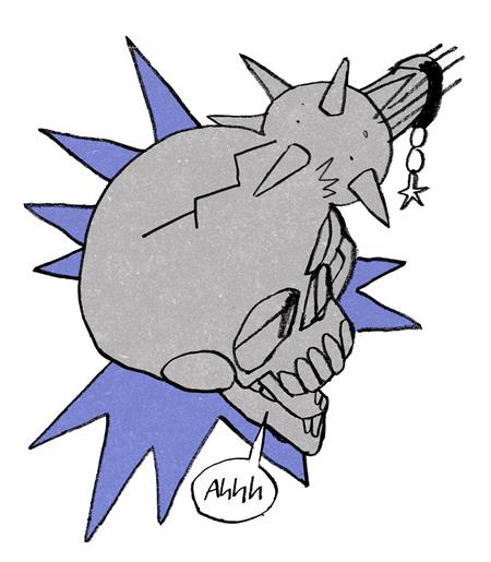 Hero Cave Skull Sticker - Image