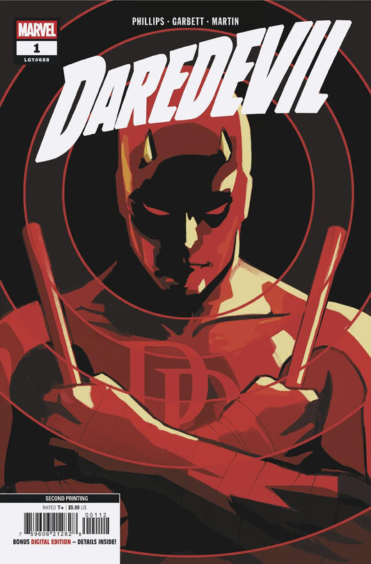 DAREDEVIL #1 LEE GARBETT 2ND PRINTING VARIANT - Image