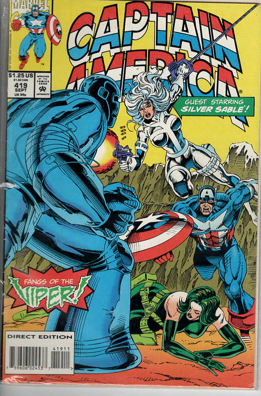 Pre-Owned - Captain America #419  (September 1993) Scanned Image Pop Weasel Pre-Owned Comics