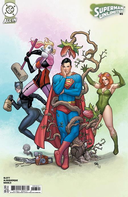 Superman Unlimited #3  E Frank Cho Gotham City Sirens Card Stock Var - Image