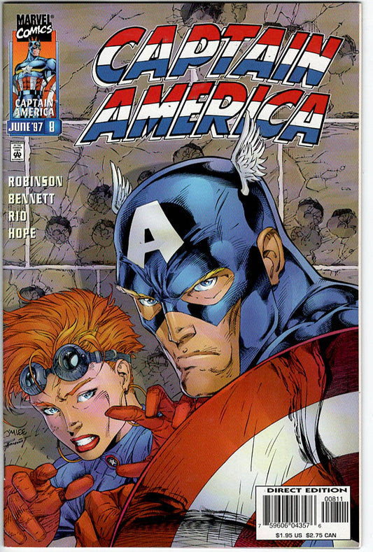 Pre-Owned - Captain America #8  (June 1997) Scanned Image Pop Weasel Pre-Owned Comics