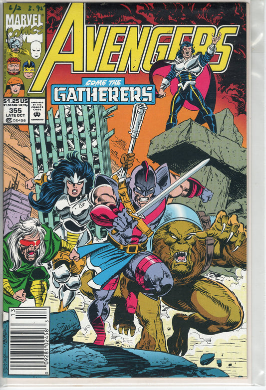 Pre-Owned - The Avengers #355  (Late October 1992) Scanned Image Pop Weasel Pre-Owned Comics