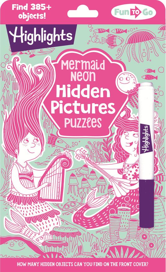 Mermaid Neon Hidden Pictures Puzzles image