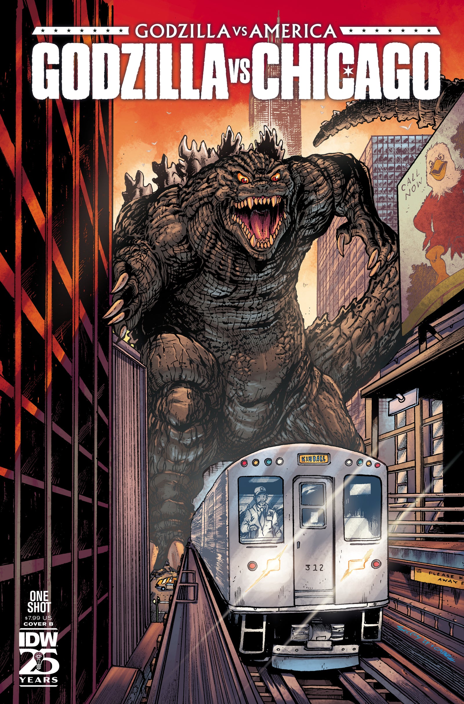 Godzilla Vs. America: Chicago Variant B (Seeley) image