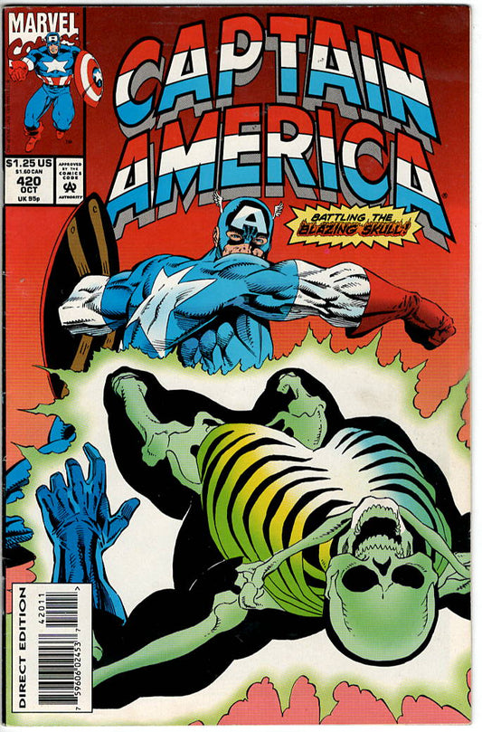 Pre-Owned - Captain America #420  (October 1993) Scanned Image Pop Weasel Pre-Owned Comics