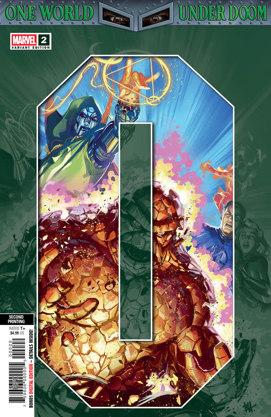 ONE WORLD UNDER DOOM #2 BEN HARVEY 2ND PRINTING VARIANT - Image