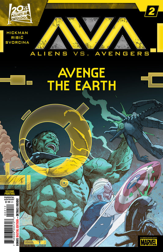 ALIENS VS. AVENGERS #2 ESAD RIBIC 2ND PRINTING VARIANT image