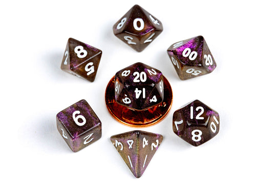 Stardust Supervolcano 10mm Mini Poly Dice Set - Image 1