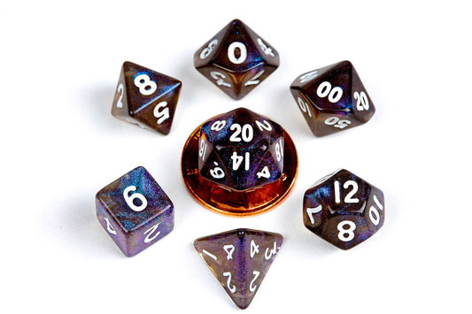 Stardust Galaxy 10mm Mini Poly Dice Set - Image 1