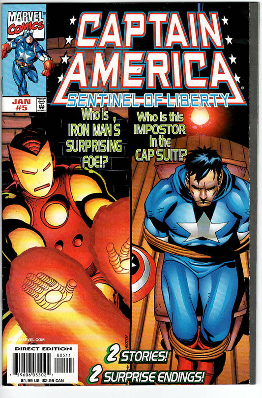 Pre-Owned - Captain America: Sentinel of Liberty #5  (January 1999) Scanned Image Pop Weasel Pre-Owned Comics