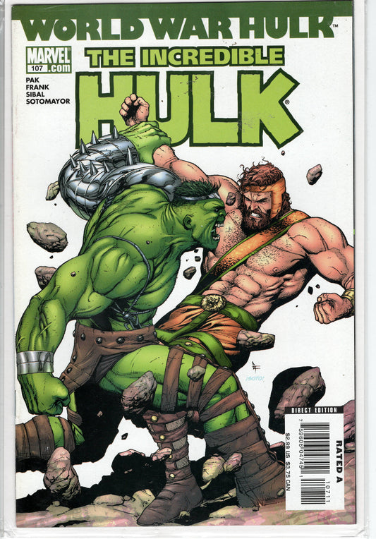 Pre-Owned - Incredible Hulk #107  (August 2007) Scanned Image Pop Weasel Pre-Owned Comics