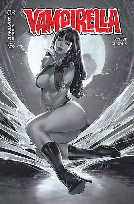 Vampirella (2025) #3  Z Inc 1:7 Elias Chatzoudis B&w Var - Image
