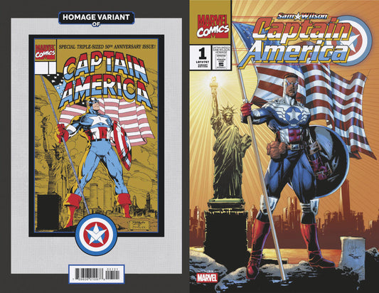 SAM WILSON, CAPTAIN AMERICA #1 WHILCE PORTACIO CAPTAIN AMERICA SAM WILSON HOMAGE VARIANT image