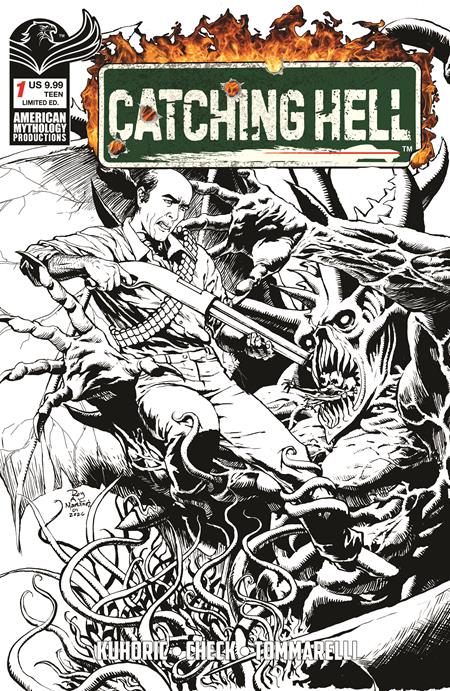Catching Hell Feat Reggie Bannister #1  F Roy Allan Martinez B&w Limited Edition Var Limited To 350 Copies Allocations May Occur Previously Solicited Thru Diamond - Image