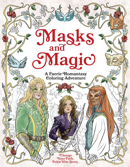 Masks and Magic A Faerie Romantasy Coloring Adventure image