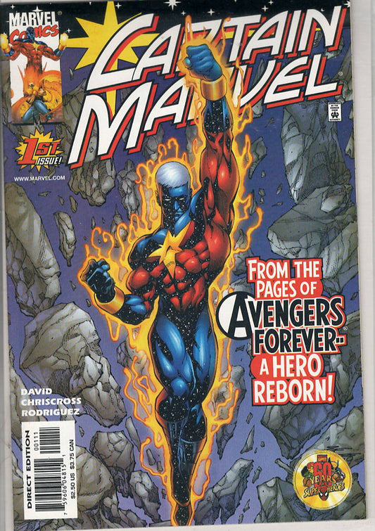 Pre-Owned - Captain Marvel #1  (January 2000) Scanned Image Pop Weasel Pre-Owned Comics