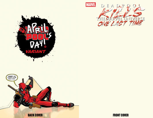 DEADPOOL KILLS THE MARVEL UNIVERSE ONE LAST TIME #1 DAVE BARDIN BLANK COVER APRIL POOL'S DAY VARIANT - Image