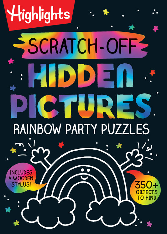 Scratch-Off Hidden Pictures Rainbow Party Puzzles image