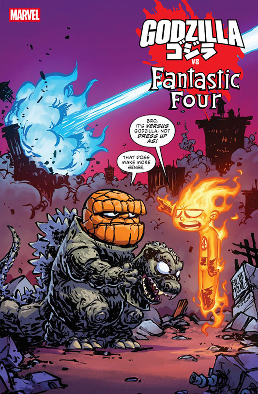 GODZILLA VS. FANTASTIC FOUR #1 SKOTTIE YOUNG VARIANT - Image