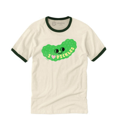 Suzy Ultman: I Heart Pickles Unisex Ringer T-Shirt X-Large - Clothing - Image - Pop Weasel