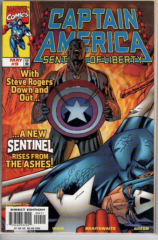 Pre-Owned - Captain America: Sentinel of Liberty #9  (May 1999) Scanned Image Pop Weasel Pre-Owned Comics