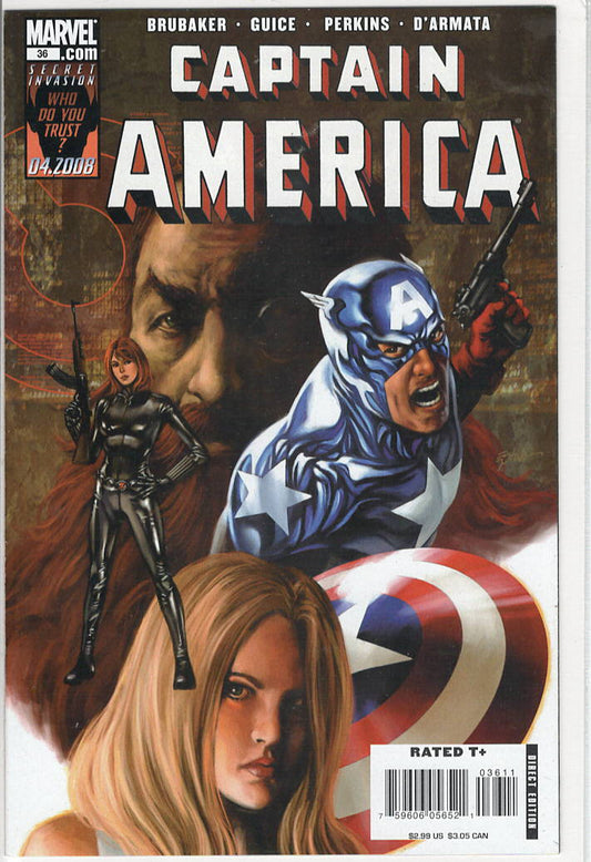 Pre-Owned - Captain America #36  (May 2008) Scanned Image Pop Weasel Pre-Owned Comics