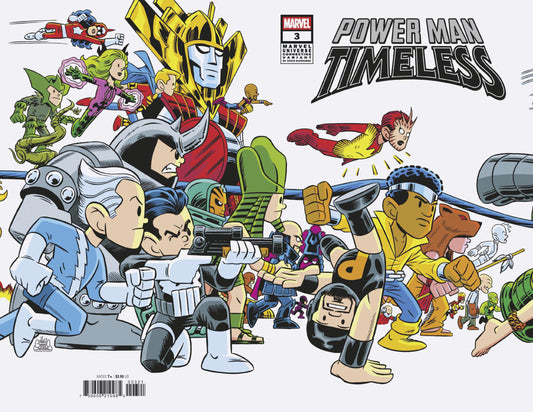 POWER MAN: TIMELESS #3 CHRIS GIARRUSSO MARVEL UNIVERSE CONNECTING WRAP VARIANT J - Image