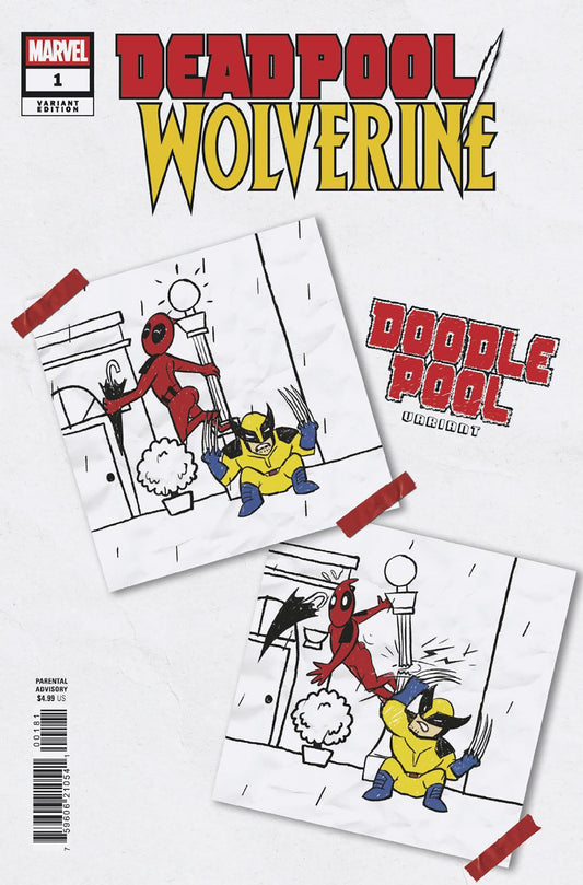 DEADPOOL/WOLVERINE #1 DOODLEPOOL VARIANT image