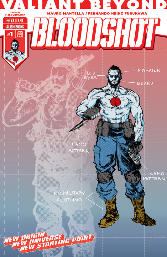 Valiant Beyond: Bloodshot #1 Variant D (Heinz Furukawa Design Variant) - Image