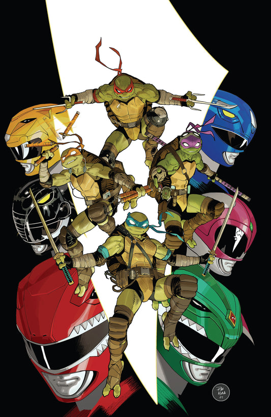 Mighty Morphin Power Rangers/ Teenage Mutant Ninja Turtles III #1 O Unlockable Var (Full Art, Mora) - Image