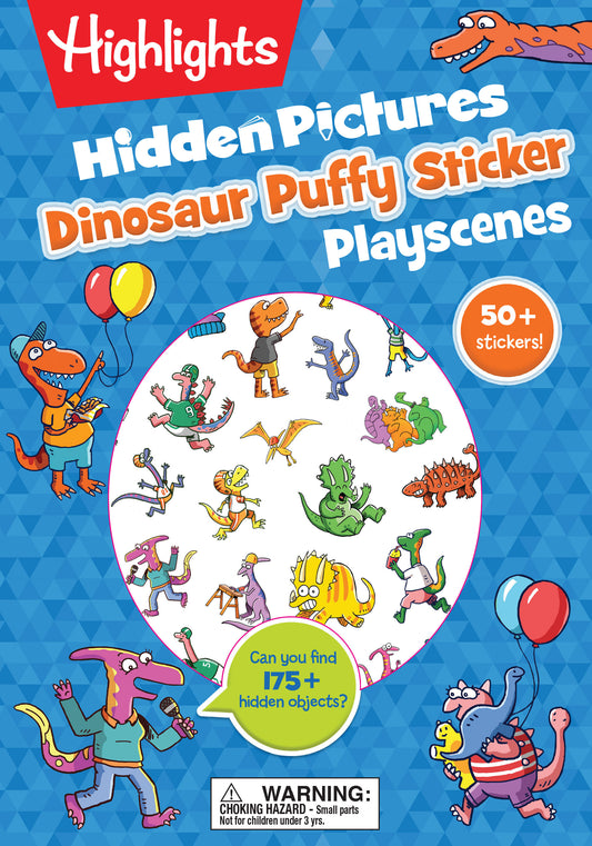 Dinosaur Hidden Pictures Puffy Sticker Playscenes image