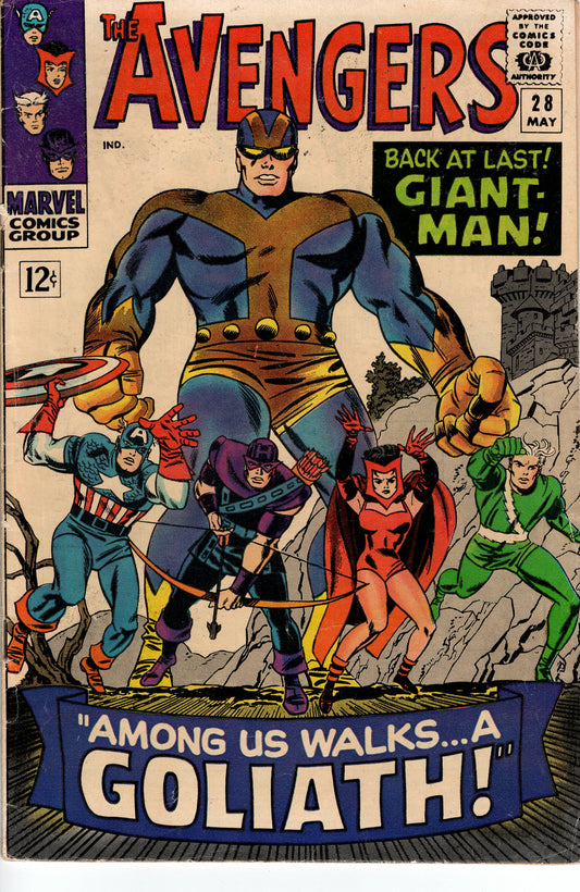 Pre-Owned - The Avengers #28  (May 1966) 1ST FULL APPEARANCE OF THE COLLECTOR MARVEL COMICS 1966 Scanned Image Pop Weasel Pre-Owned Comics