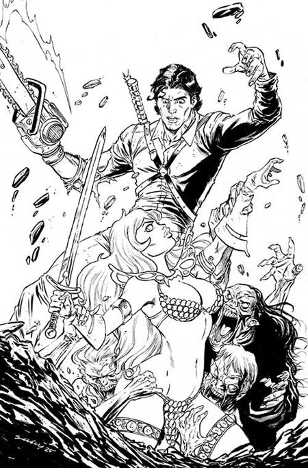 Red Sonja Vs Aod #4  I Inc 1:15 Tim Seeley Virgin Line Art Var - Image
