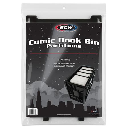 Comic Book Bin Partitions Black (3 Pack) image