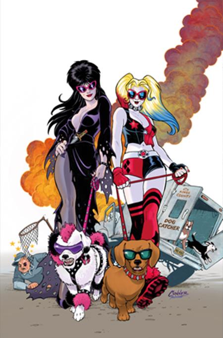 Harley Quinn X Elvira #2  J Amanda Conner Dogs Ltd Virgin Var - Image