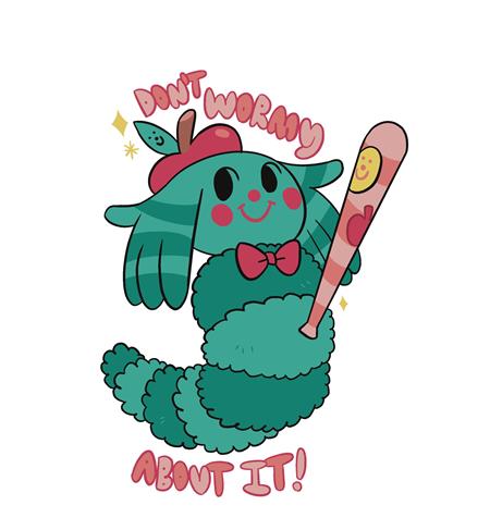 Lucky Cap Scout Wormy Sticker - Image
