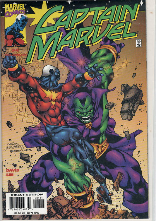 Pre-Owned - Captain Marvel #4  (April 2000) Scanned Image Pop Weasel Pre-Owned Comics