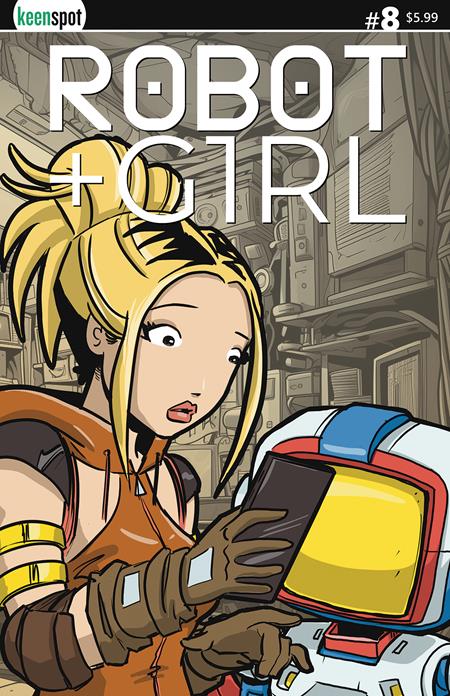 Robot + Girl #8  B Mike White Var - Image