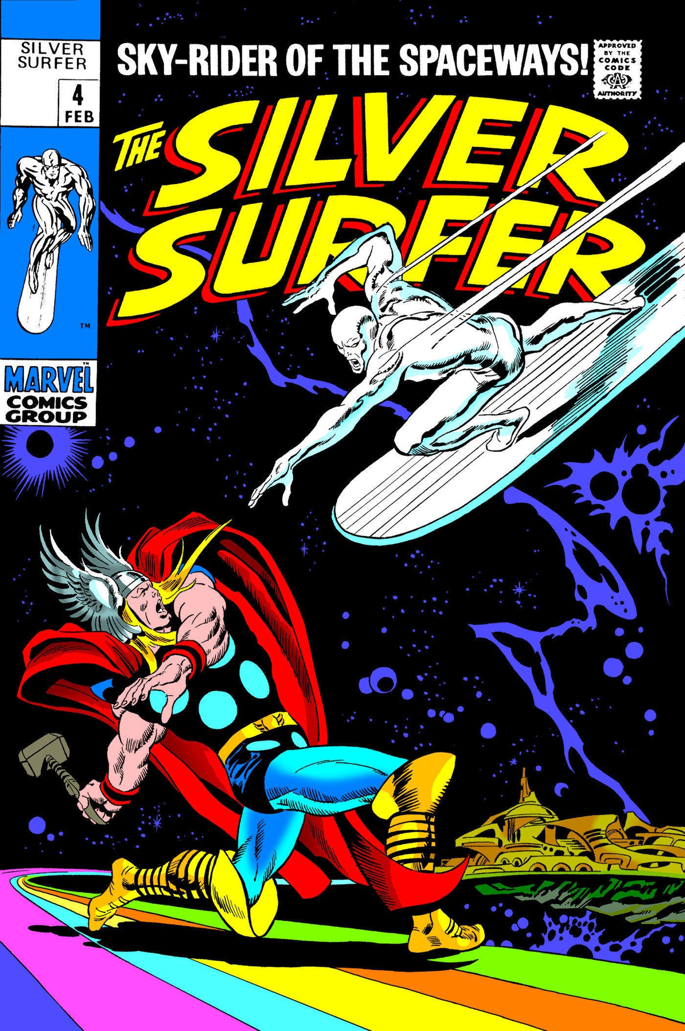 Silver Surfer Omnibus Vol. 1 John Buscema Thor Cover [New Printing 2, DM Only] | Hardcover - Image
