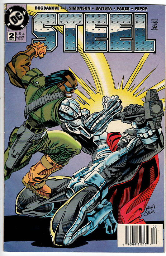 Pre-Owned - Steel #2  (March 1994) Scanned Image Pop Weasel Pre-Owned Comics