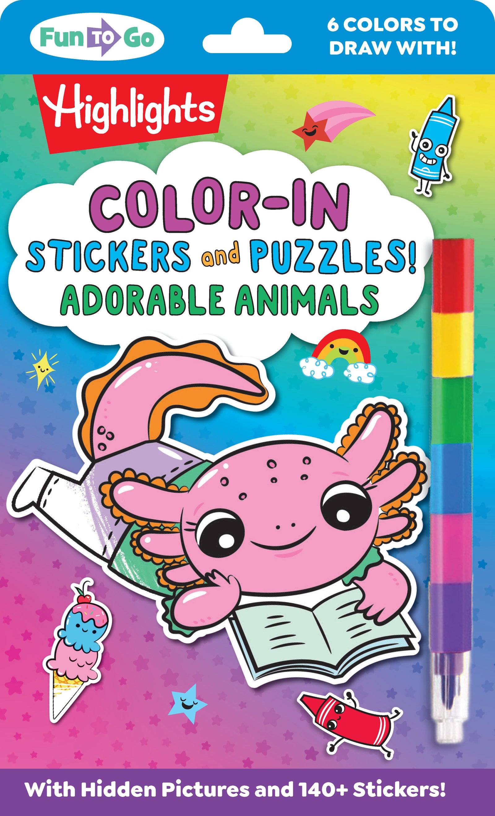 Color-In Stickers and Puzzles! Adorable Animals image