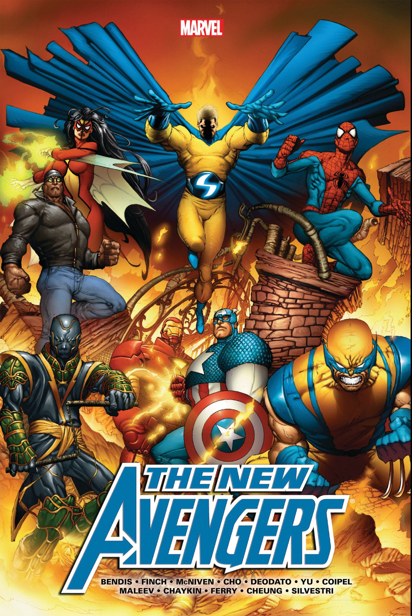 NEW AVENGERS OMNIBUS VOL. 1 JOE QUESADA COVER [NEW PRINTING, DM ONLY] | Hardcover image