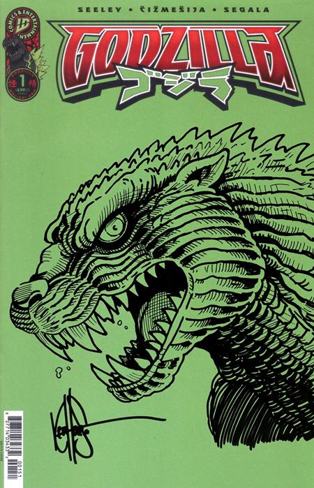 Df Godzilla #1 Blank Variant With A Sketch By Ken Haeser Allocations May Occur - Image