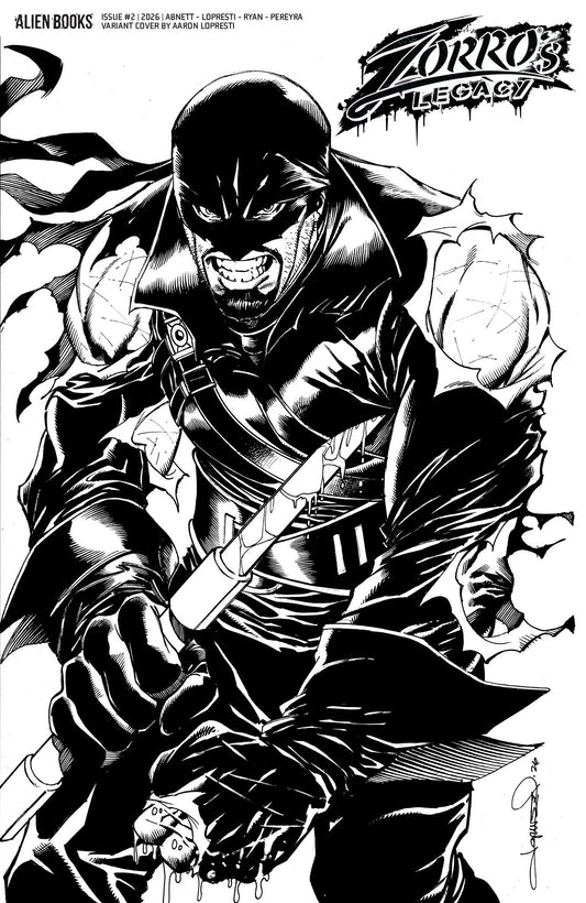 Zorro's Legacy #2 Variant D (Lopresti B&W) - Image