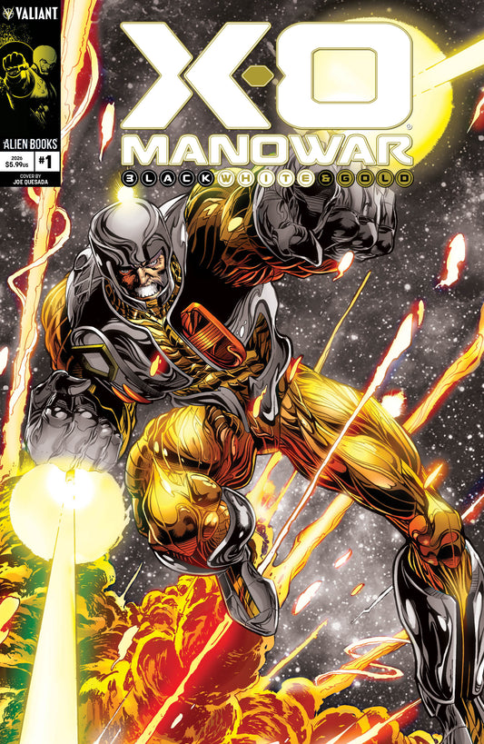 X-O Manowar Black, White & Gold #1 Variant B (Quesada Black, White & Gold Variant) - Image
